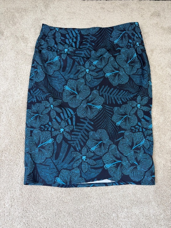 Ripskirt Dresses & Skirts - RipSkirt Hawaii Women’s Skirt Wrap Pockets Blue Teal Floral Size Large L